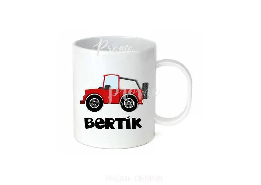 Dětský plastový hrnek - Teréňak se jménem