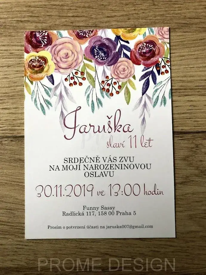 NAROZENINOVÁ POZVÁNKA - 007F