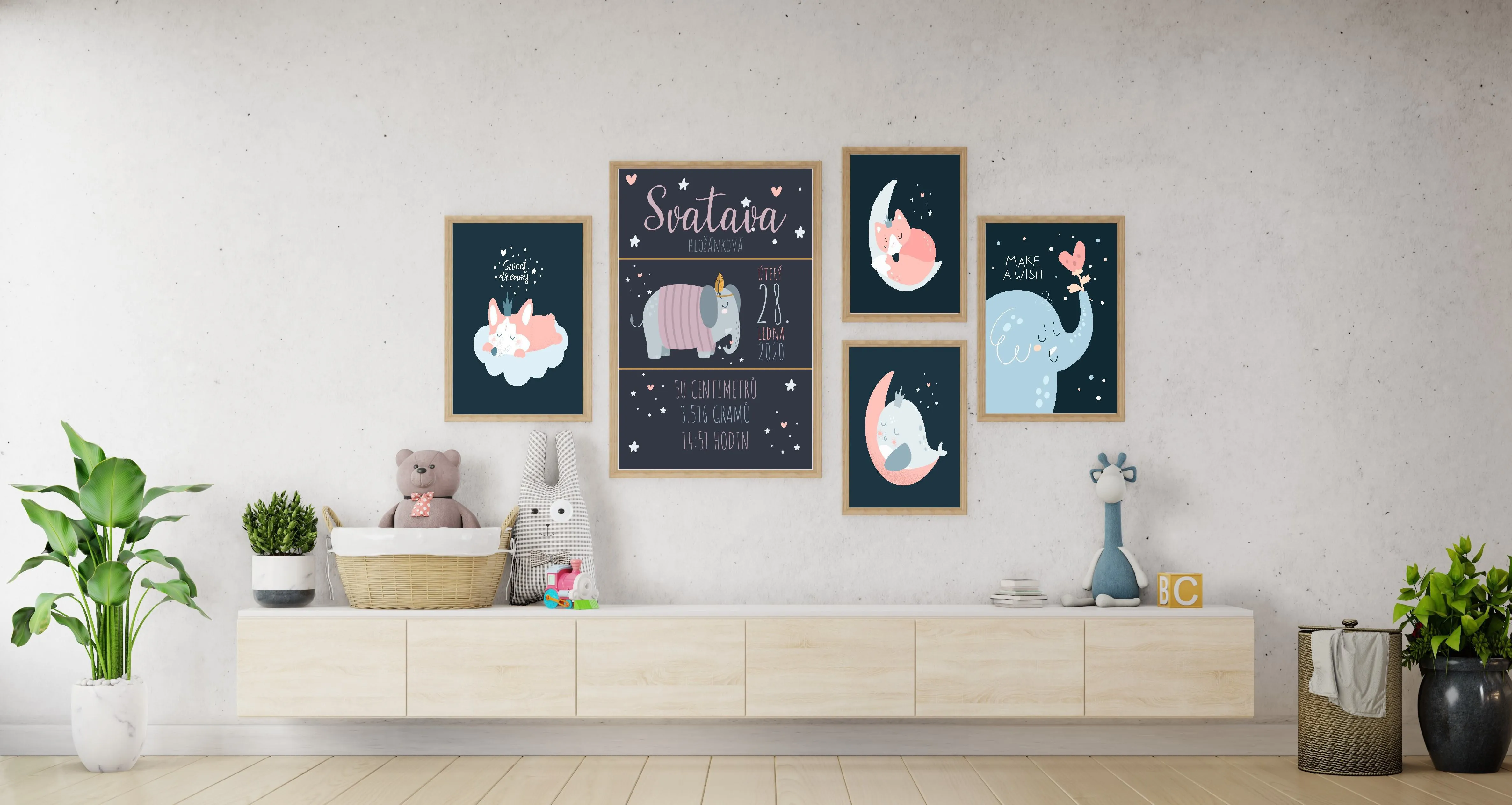 Plakát s údaji o narození  -  Svatava