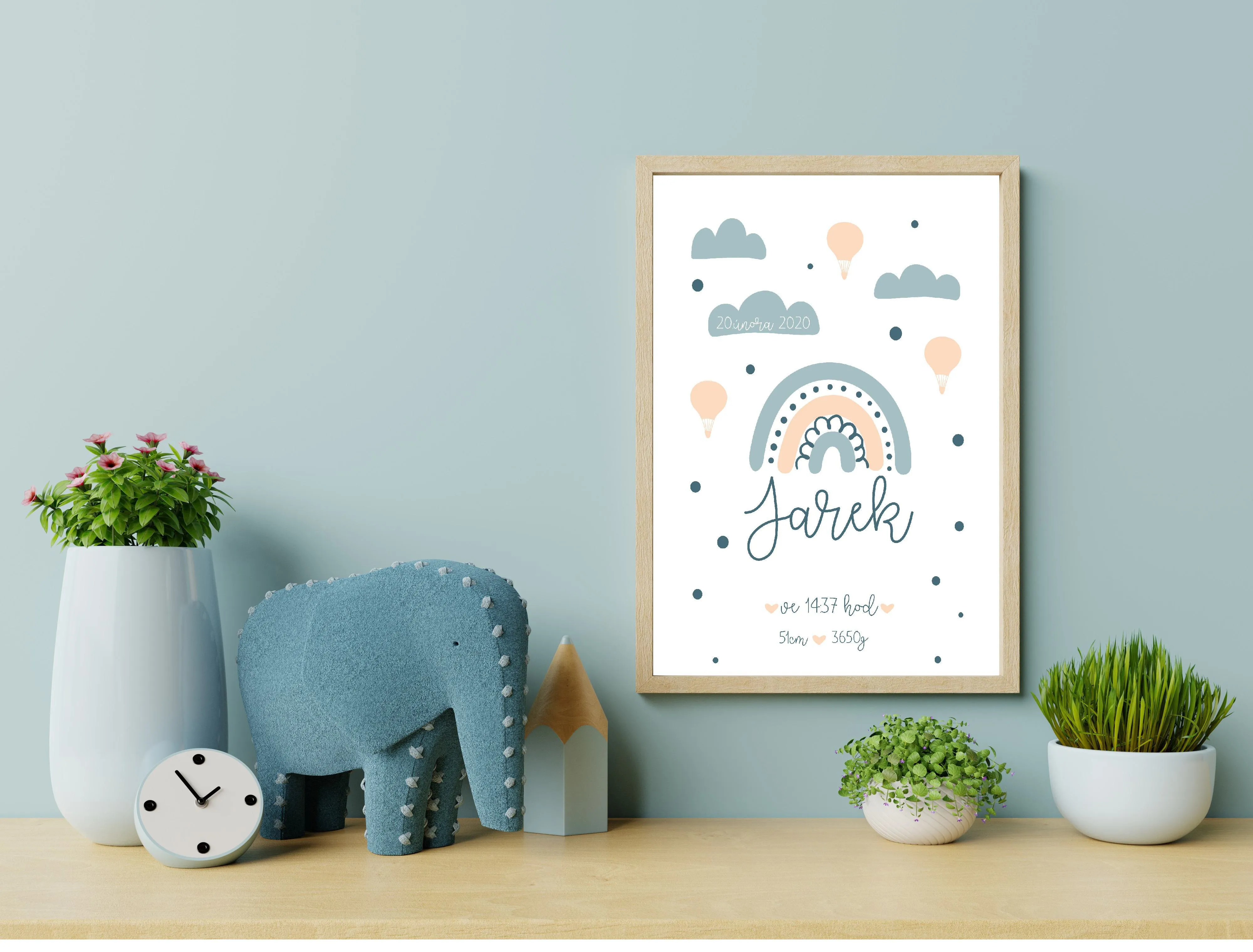 Plakát s údaji o narození  -  Jarek