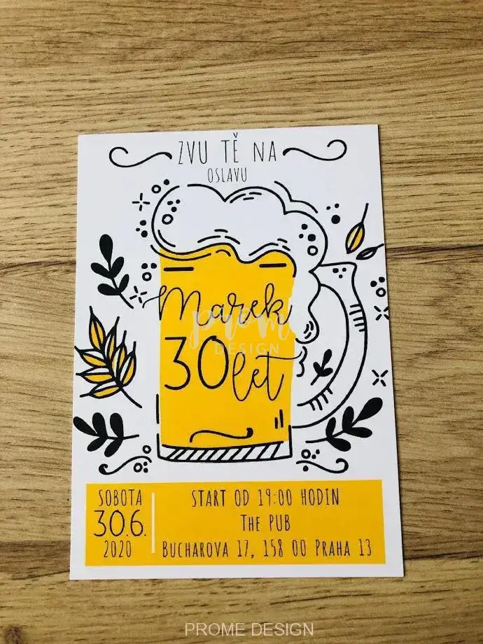 NAROZENINOVÁ POZVÁNKA - BEER