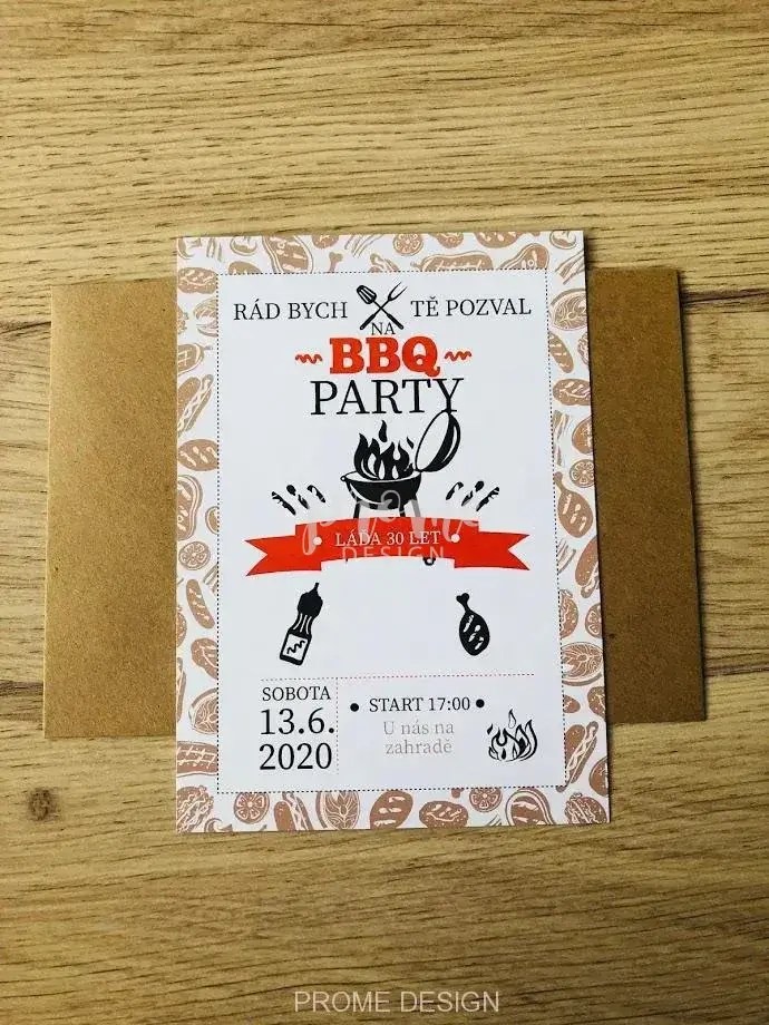 NAROZENINOVÁ POZVÁNKA - BBQ  