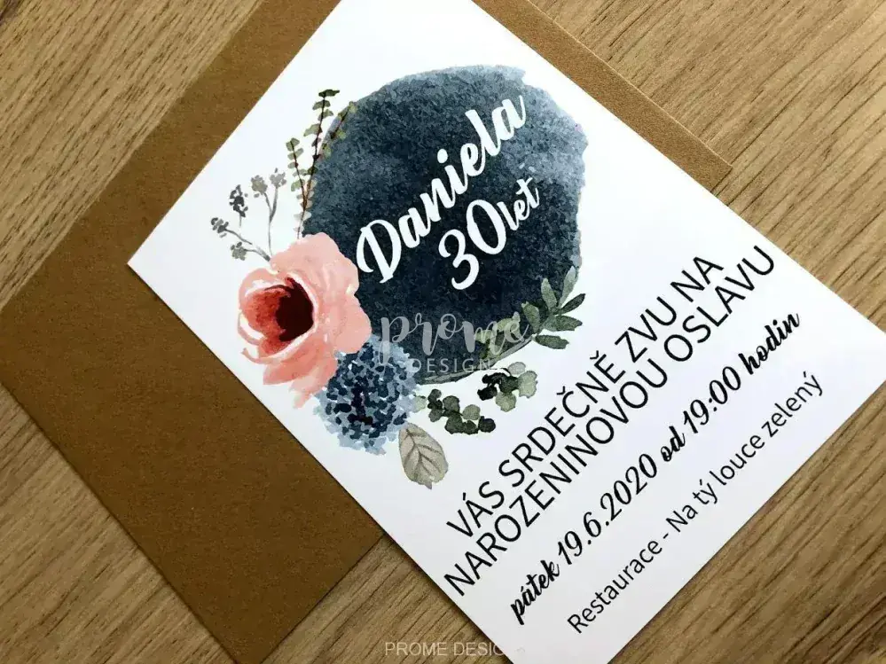 NAROZENINOVÁ POZVÁNKA - Daniela 30