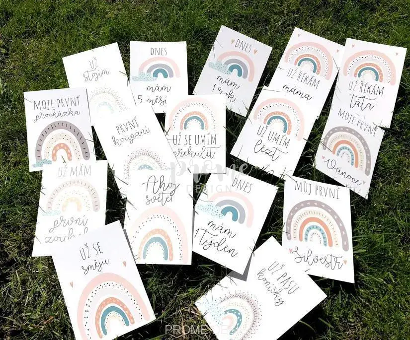 Milníkové kartičky - Duha