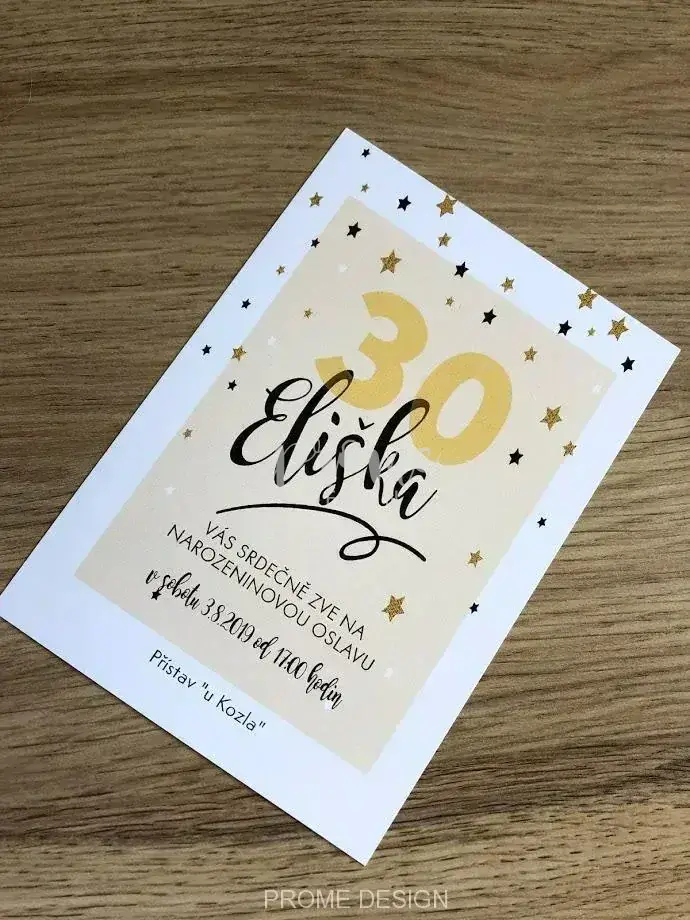 NAROZENINOVÁ POZVÁNKA - STAR30