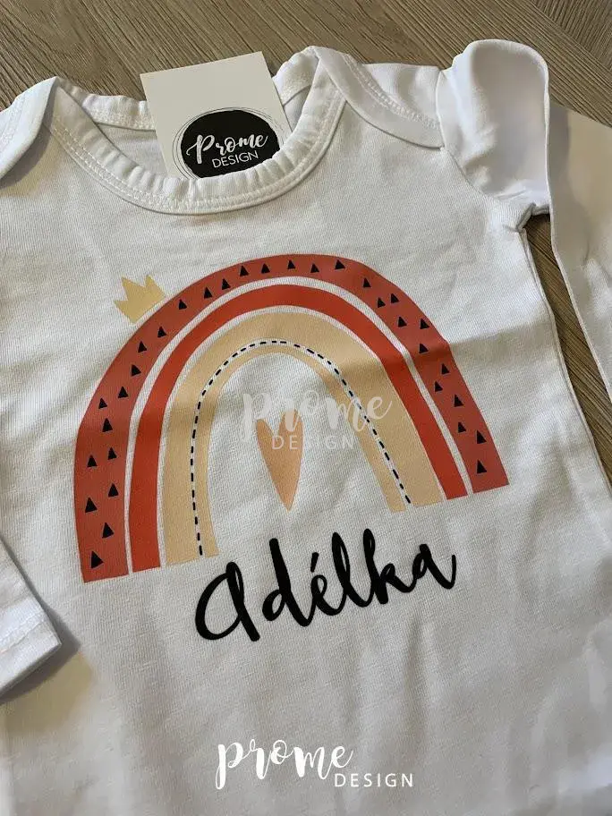 DĚTSKÉ BODÝČKO - 496 DUHA SE JMÉNEM