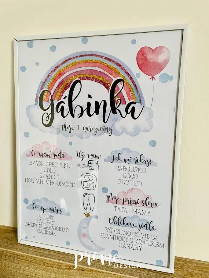 Narozeninový plakát - Duha