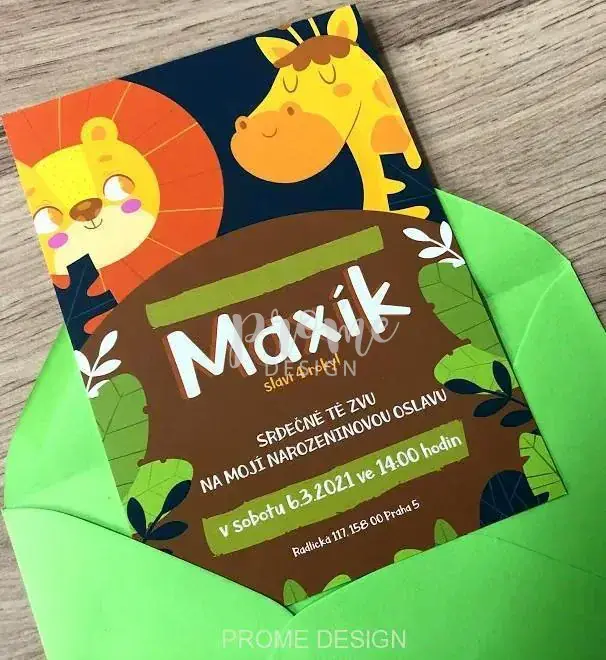 NAROZENINOVÁ POZVÁNKA - 40 SAFARI
