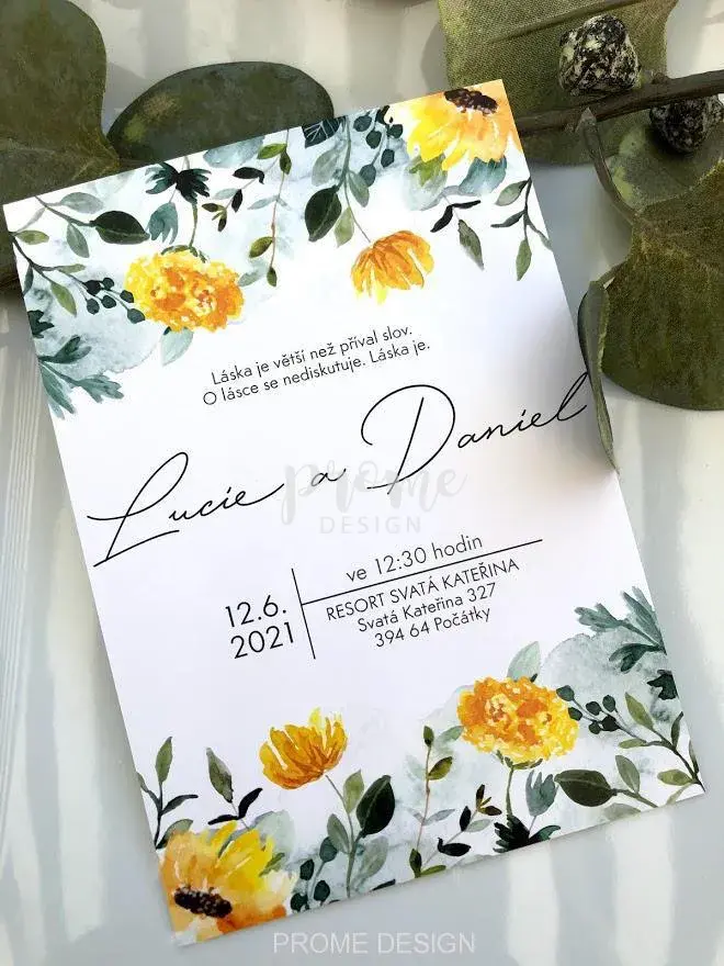 SVATEBNÍ OZNÁMENÍ - Slunečnice
