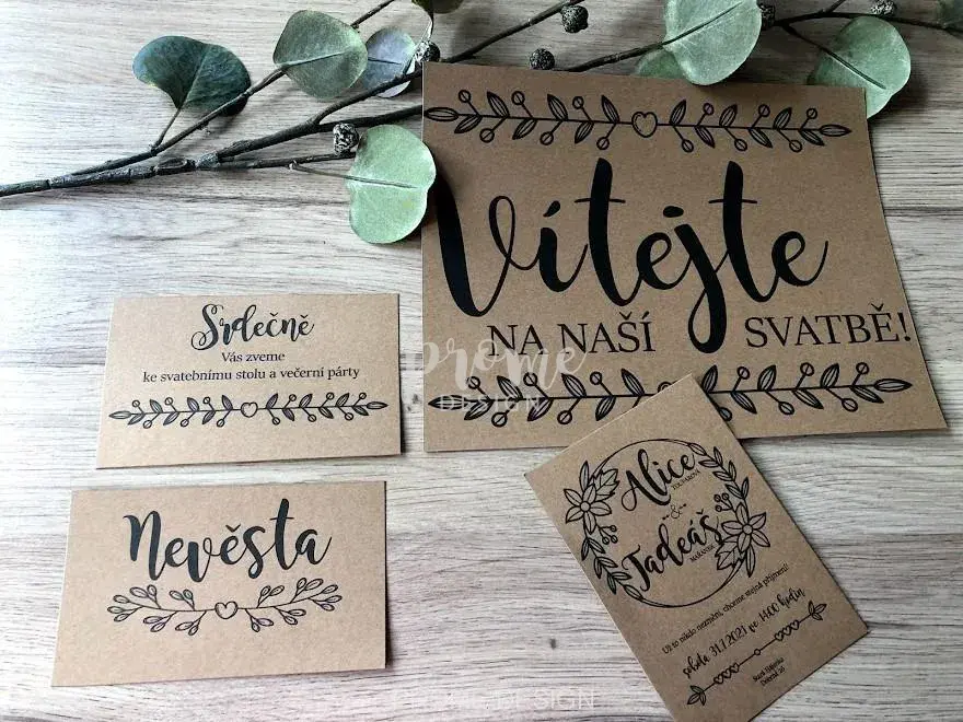 SVATEBNÍ OZNÁMENÍ - 897 Simple black