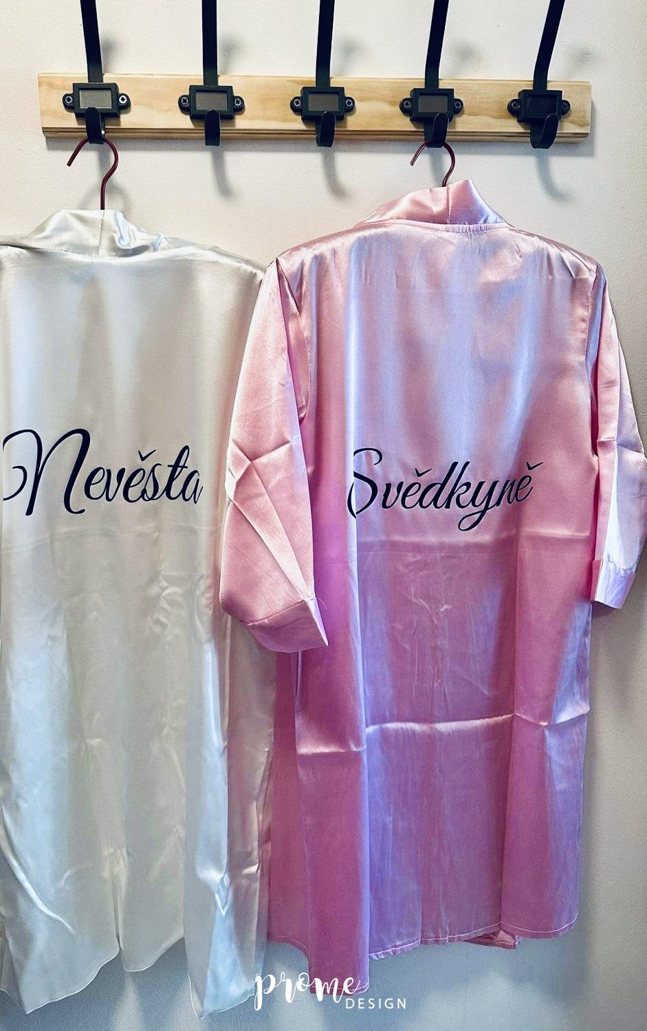 Svatební župan / kimono - Pink