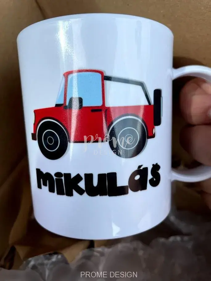 Dětský plastový hrnek - Teréňak se jménem