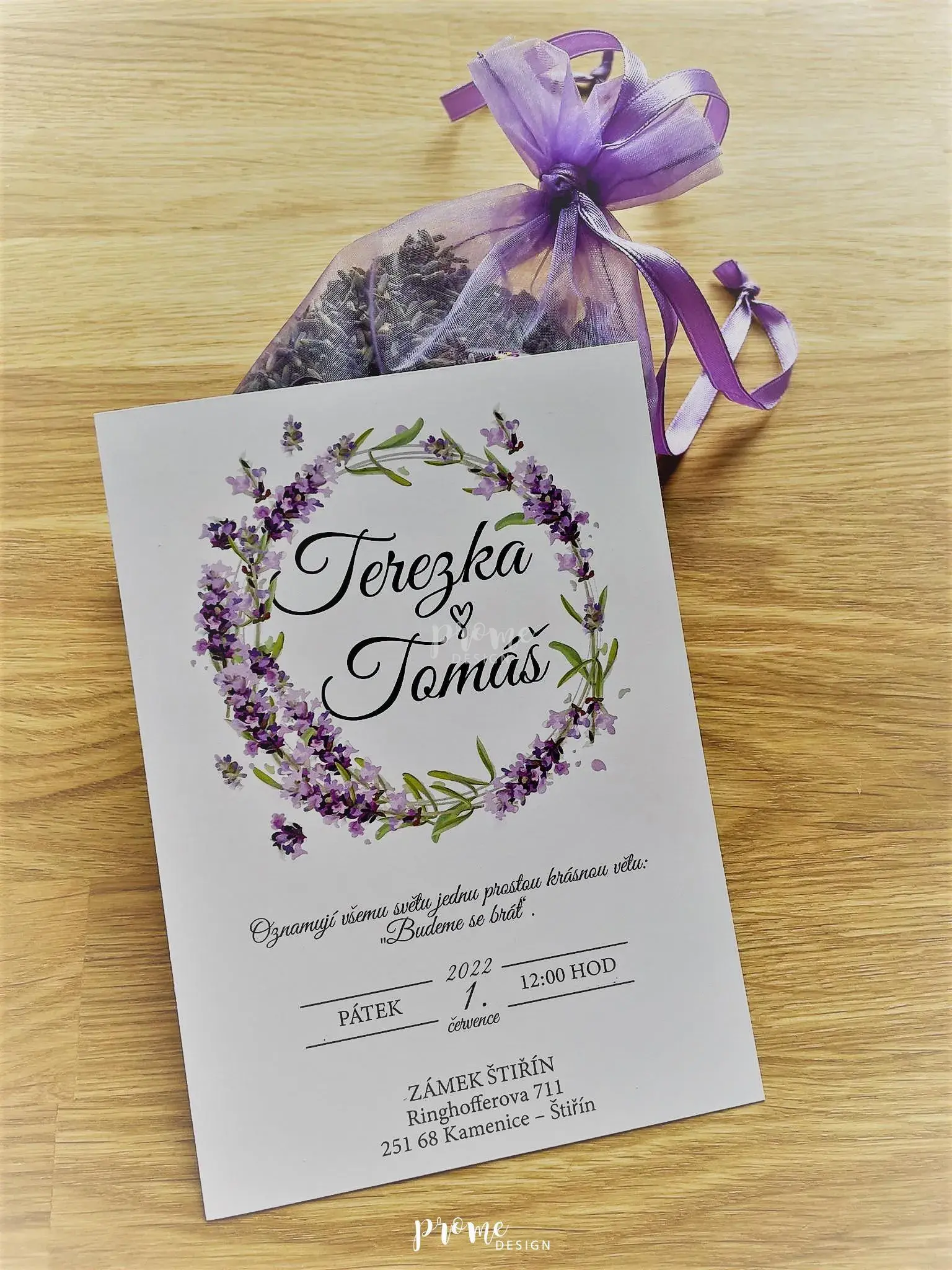 SVATEBNÍ OZNÁMENÍ - Levandule