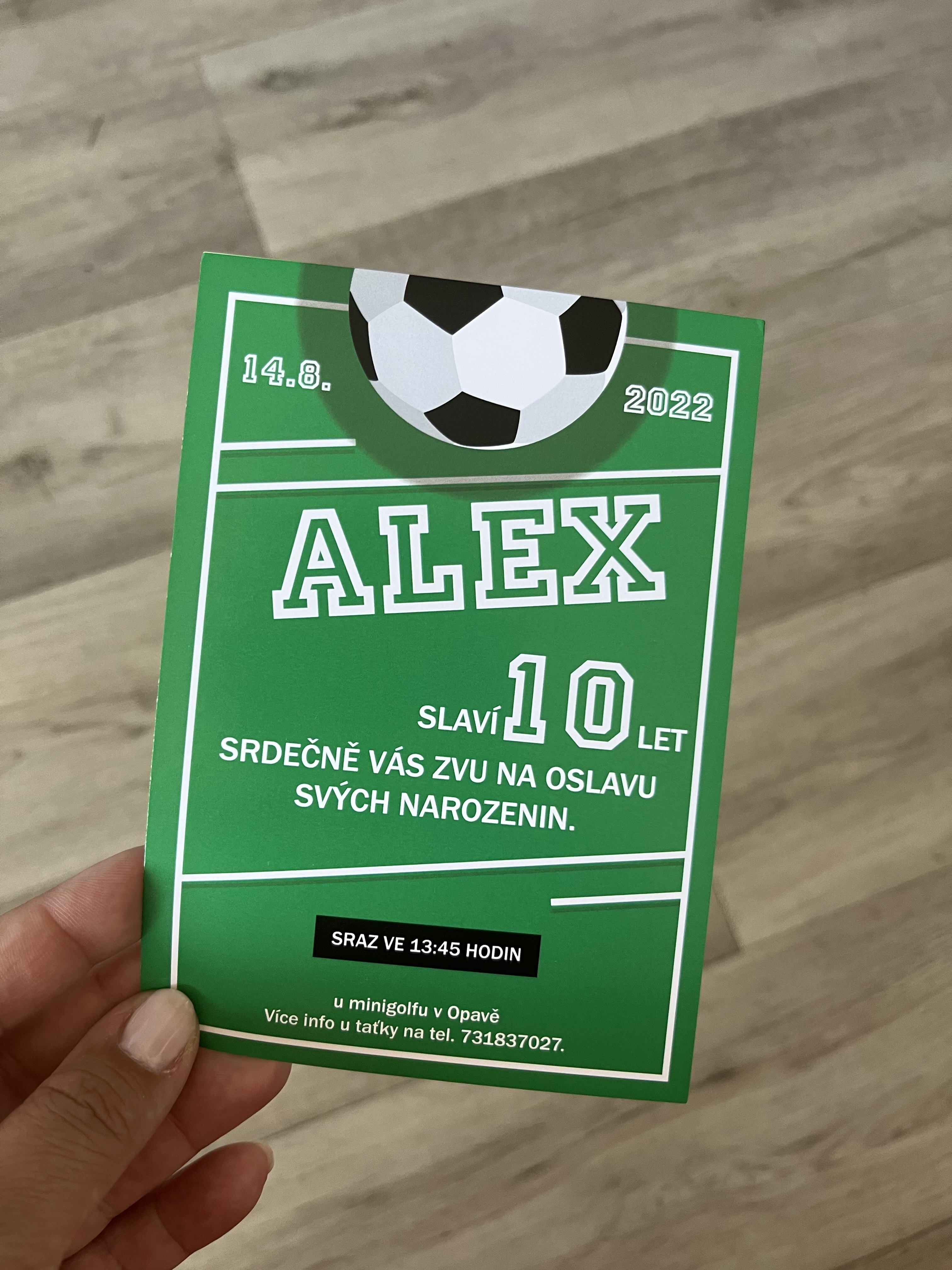 NAROZENINOVÁ POZVÁNKA - Fotbal