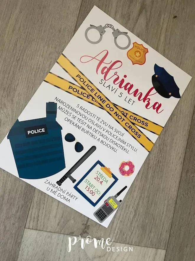 NAROZENINOVÁ POZVÁNKA - Policie