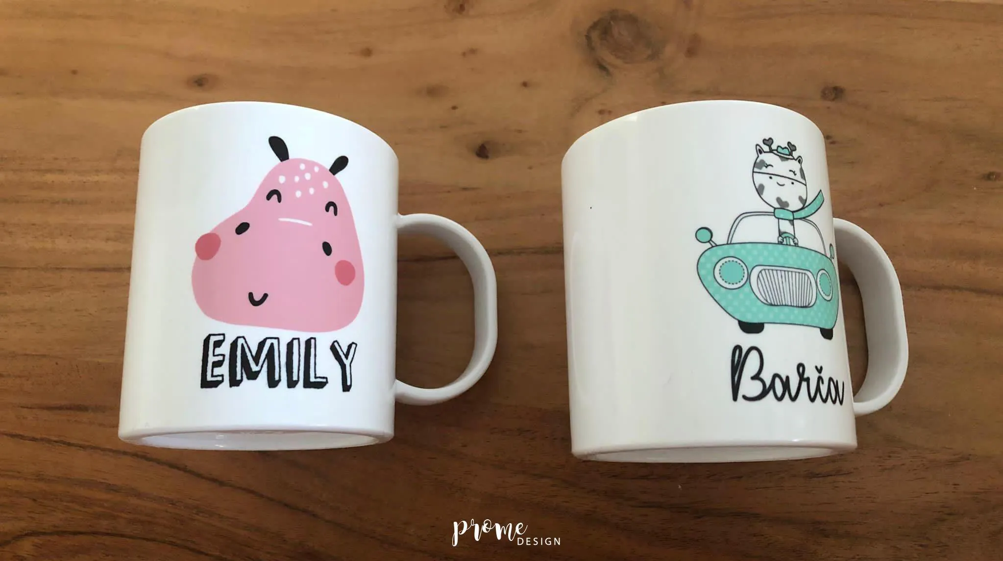 Dětský plastový hrnek - Žirafa