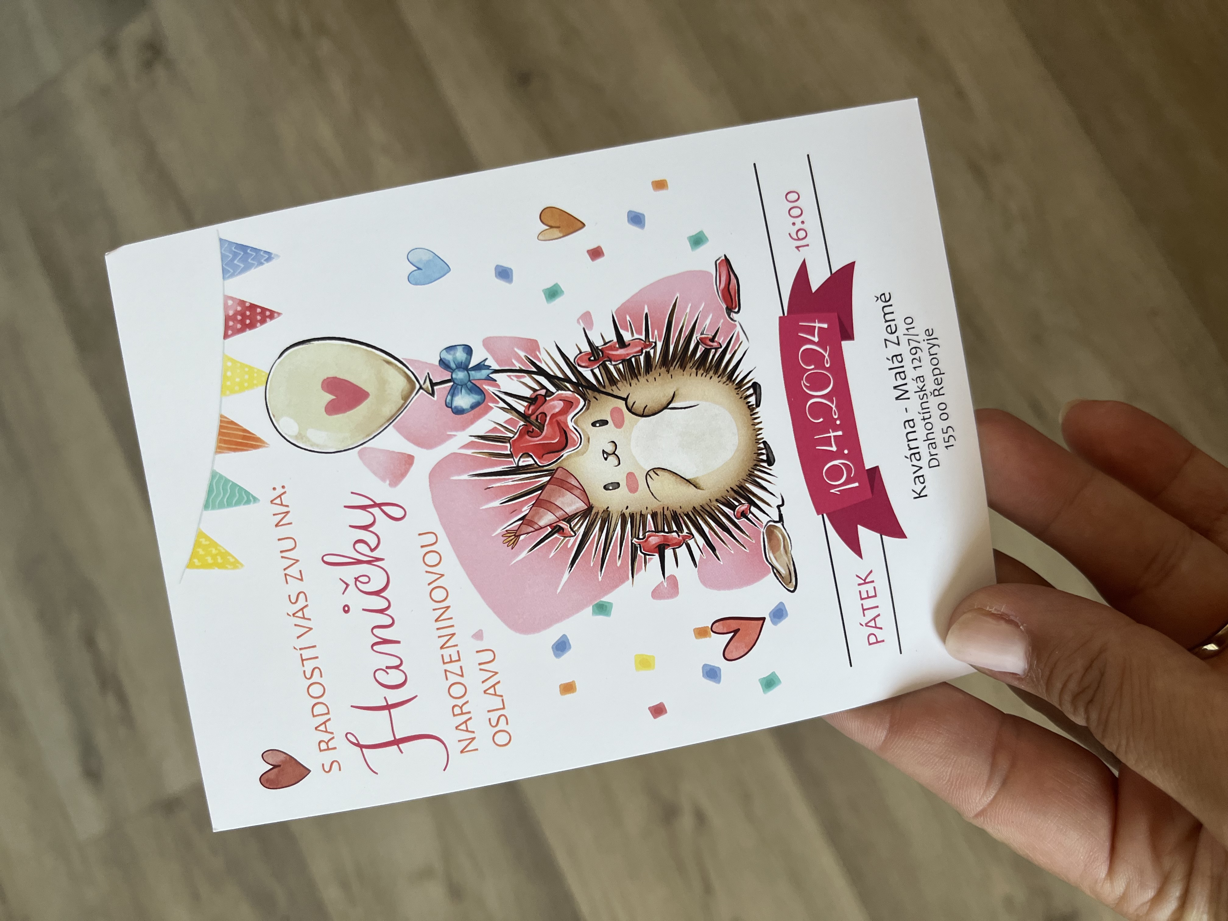 NAROZENINOVÁ POZVÁNKA - JEŽEK 