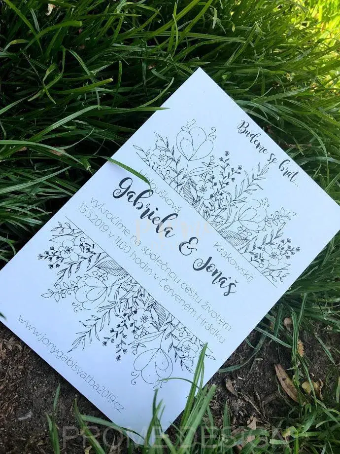 SVATEBNÍ OZNÁMENÍ - Simple black