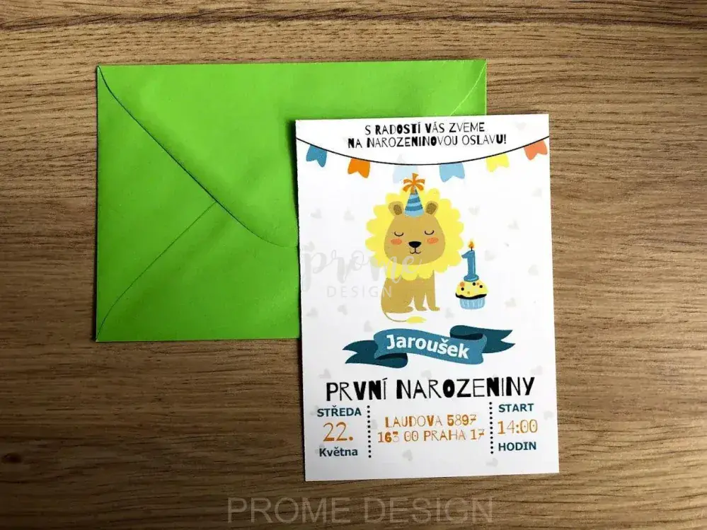 NAROZENINOVÁ POZVÁNKA - Lev 533