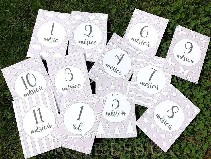 Milníkové kartičky - Simple