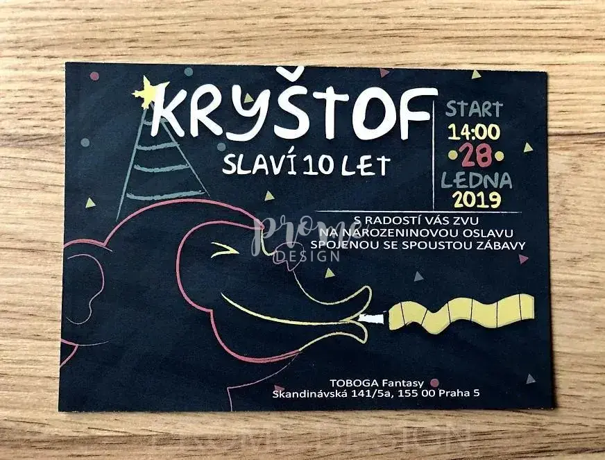 NAROZENINOVÁ POZVÁNKA - Opičák