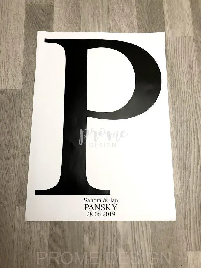 PLAKÁT NA PODPISY - PÍSMENO