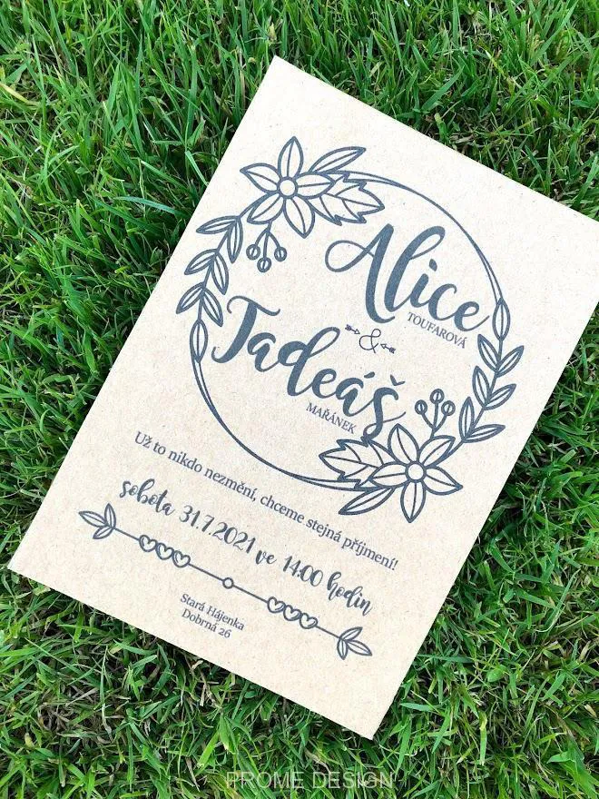 SVATEBNÍ OZNÁMENÍ - 897 Simple black