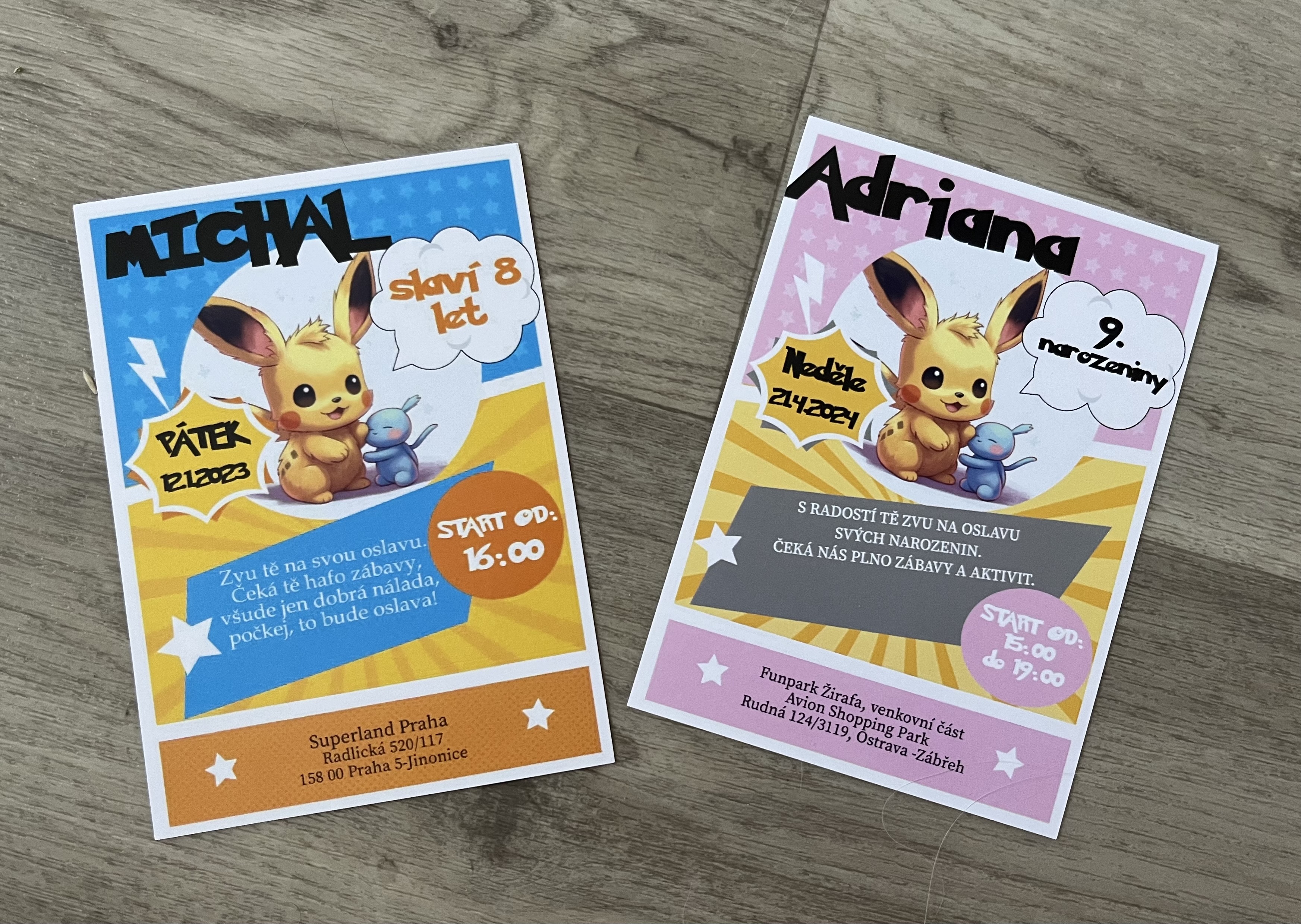 NAROZENINOVÁ POZVÁNKA - POKÉMON