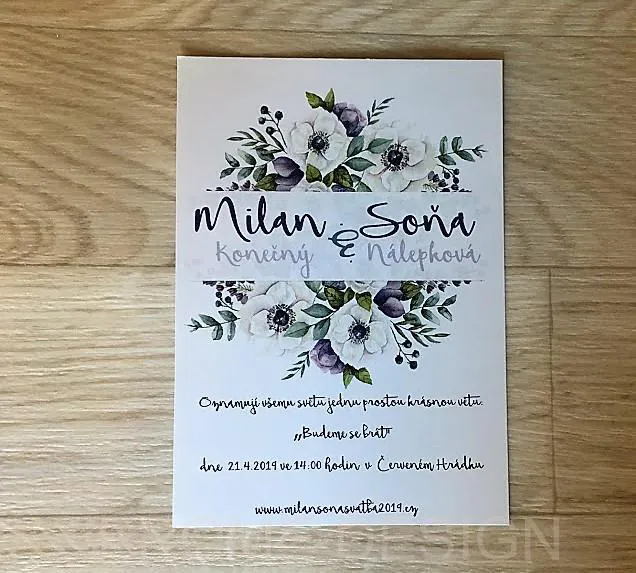 SVATEBNÍ OZNÁMENÍ - Flowers f