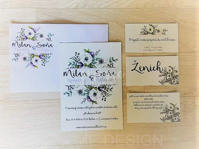 JMENOVKY NA STŮL - Flowers f