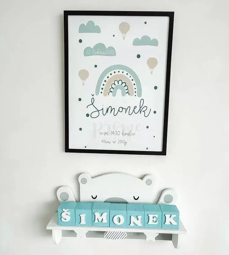 Plakát s údaji o narození  -  Jarek