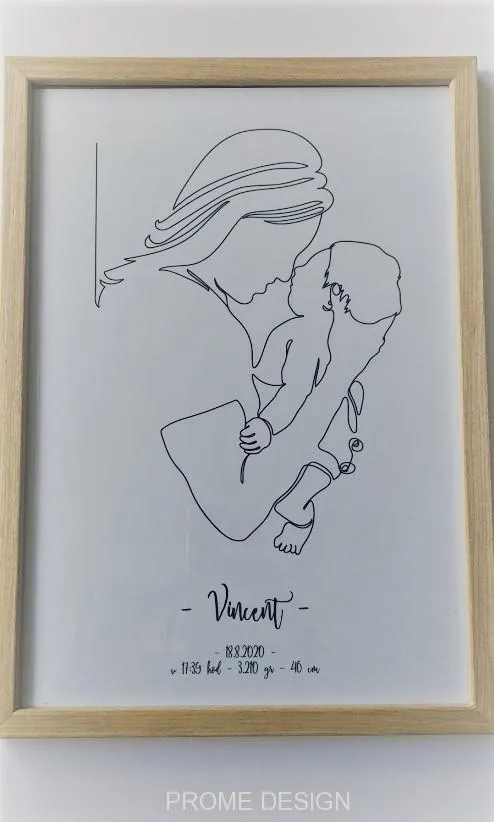 Plakát s údaji o narození  - Vincent