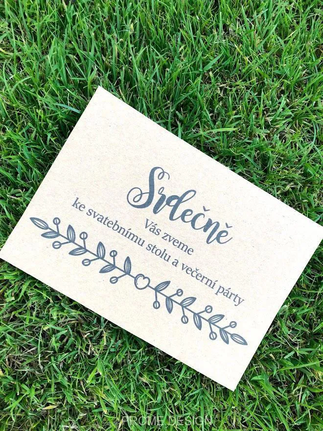 POZVÁNKY KE STOLU - 897 Simple black