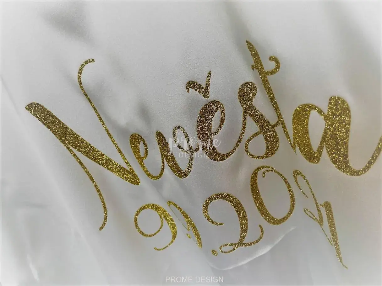 Dámský svatební župan / kimono krajka - S Vaším vlastním textem