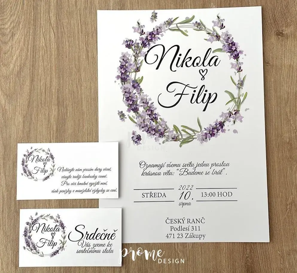SVATEBNÍ OZNÁMENÍ - Levandule