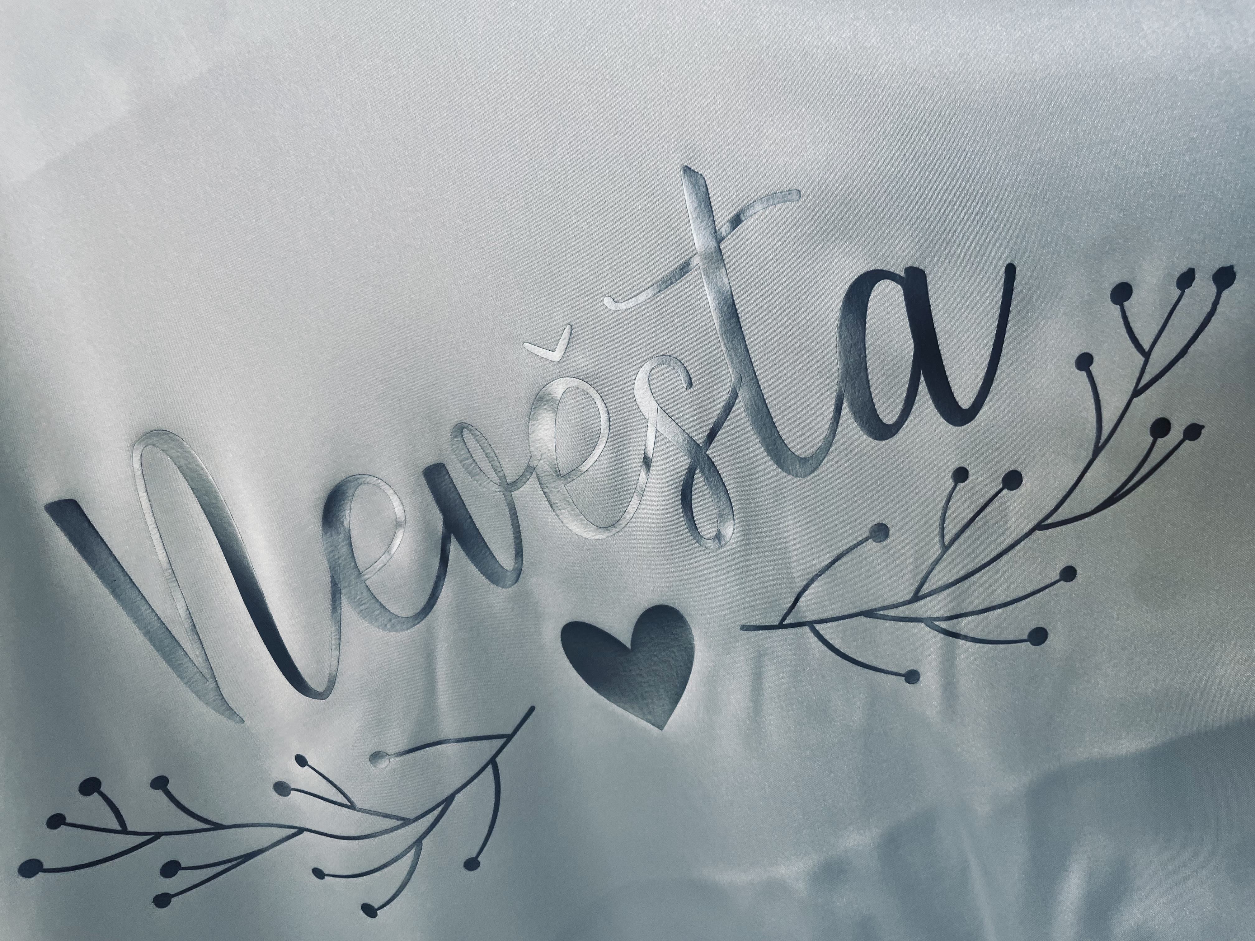 Dámský bílý svatební župan / kimono - Nevěsta