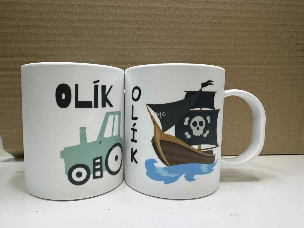 Dětský plastový hrnek - Traktor 0609