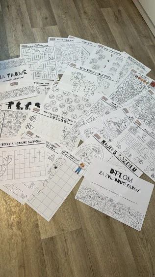 Pracovní listy pro děti – Na farmě 