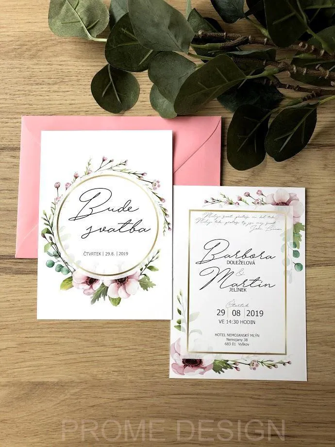 SVATEBNÍ OZNÁMENÍ - 104 - FLOWERS SET