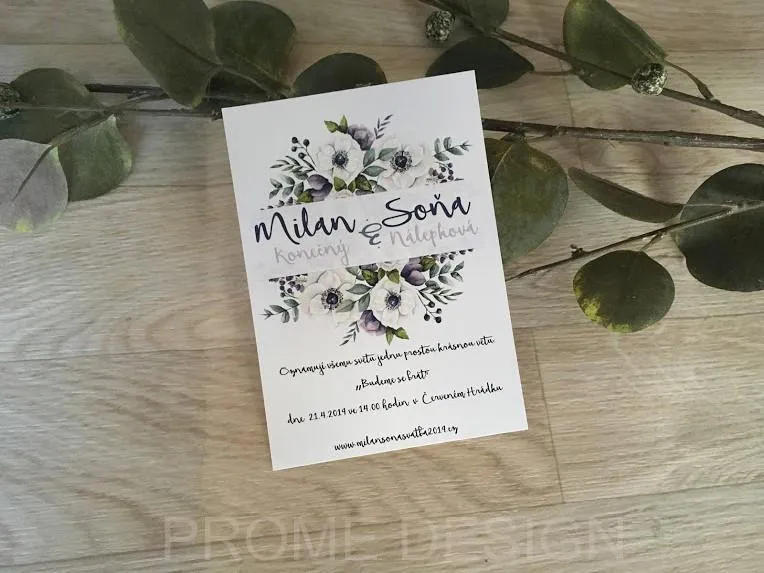 SVATEBNÍ OZNÁMENÍ - Flowers f