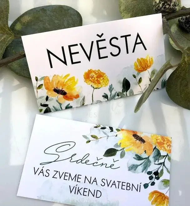 SVATEBNÍ OZNÁMENÍ - Slunečnice