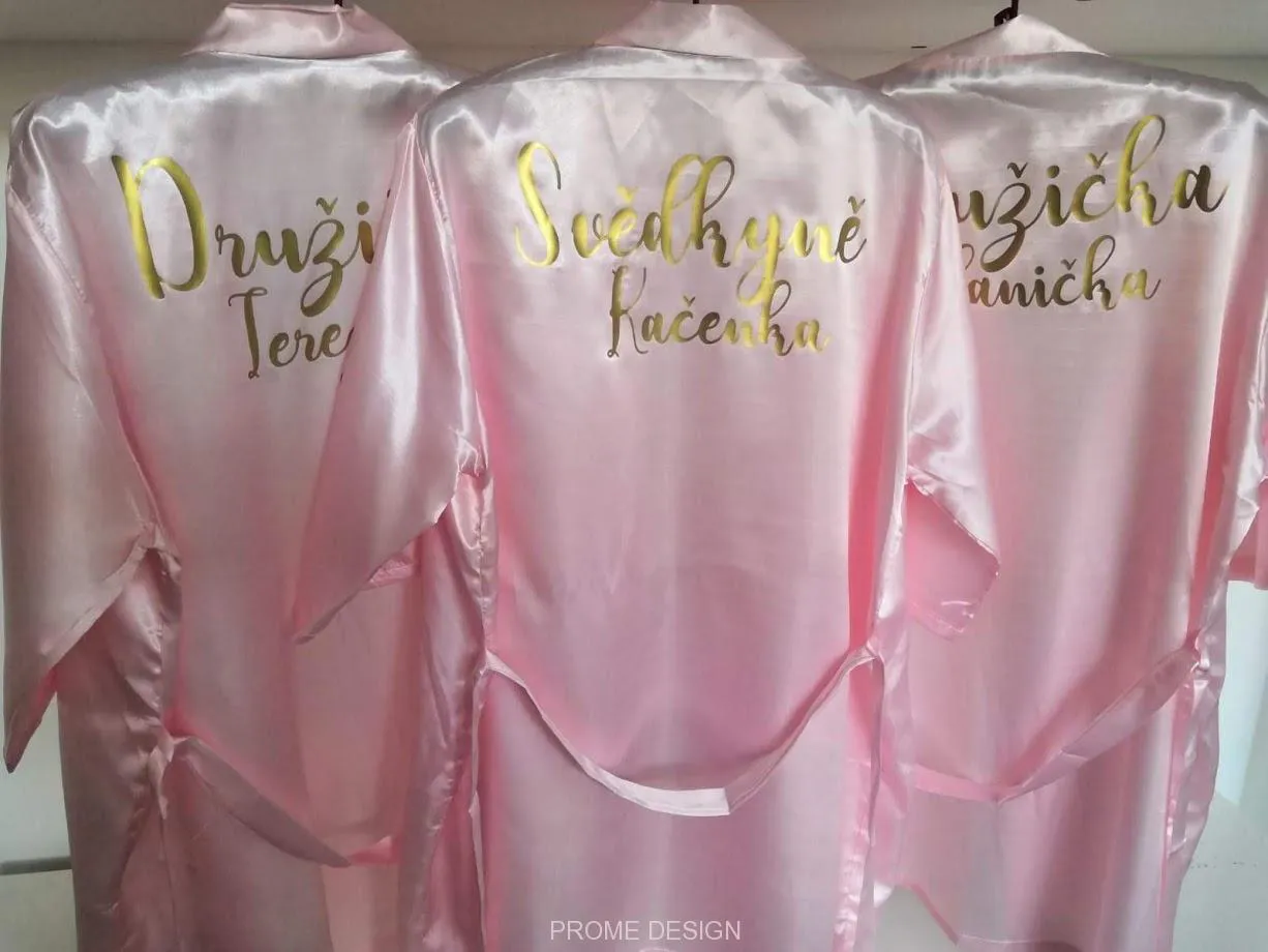 Svatební župan / kimono - Pink