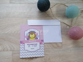 NAROZENINOVÁ POZVÁNKA - Lev puntíky