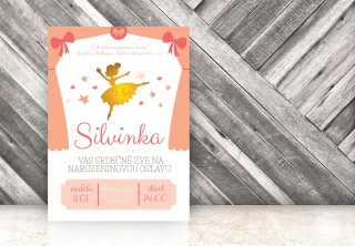 NAROZENINOVÁ POZVÁNKA - Baletka
