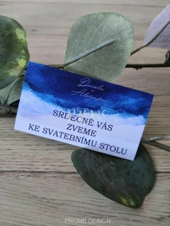 POZVÁNKY KE STOLU - Watercolor blue