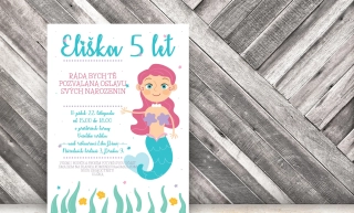 NAROZENINOVÁ POZVÁNKA - Mořská Panna