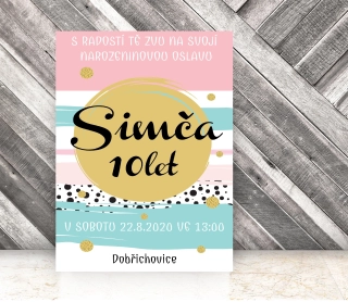 NAROZENINOVÁ POZVÁNKA - Simča