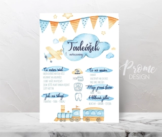 Narozeninový plakát - VLAK