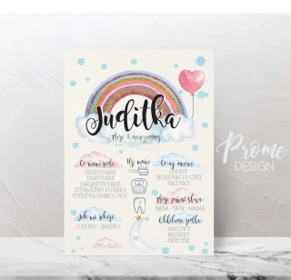 Narozeninový plakát - Duha