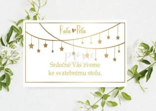 POZVÁNKY KE STOLU - Siluety gold - 1105647